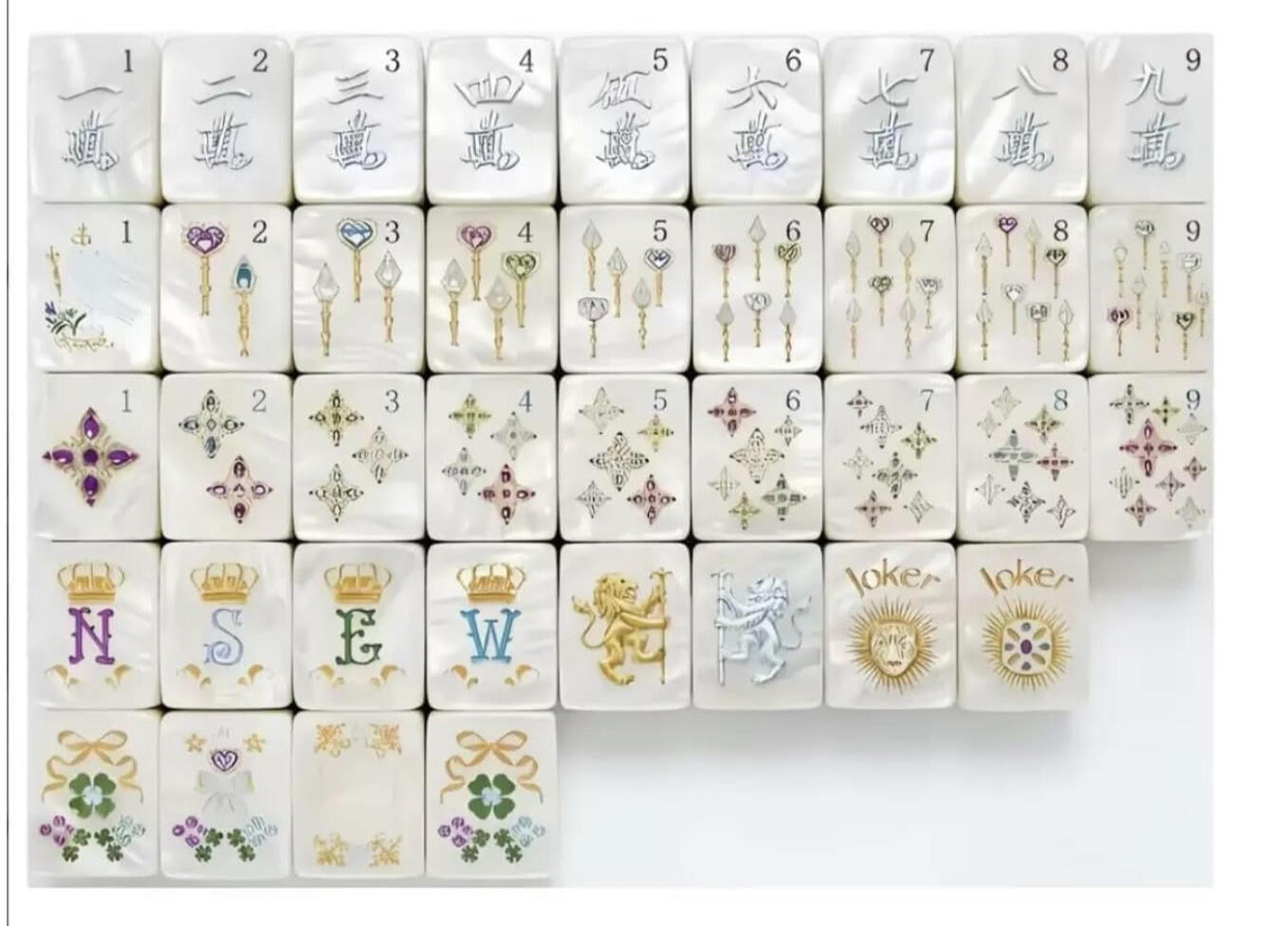 Ice Pearl engraved tile set